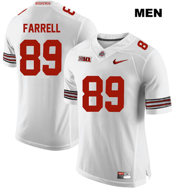 Ohio State Buckeyes Men's Luke Farrell #89 White Authentic Nike College NCAA Stitched Football Jersey KL19G22TC